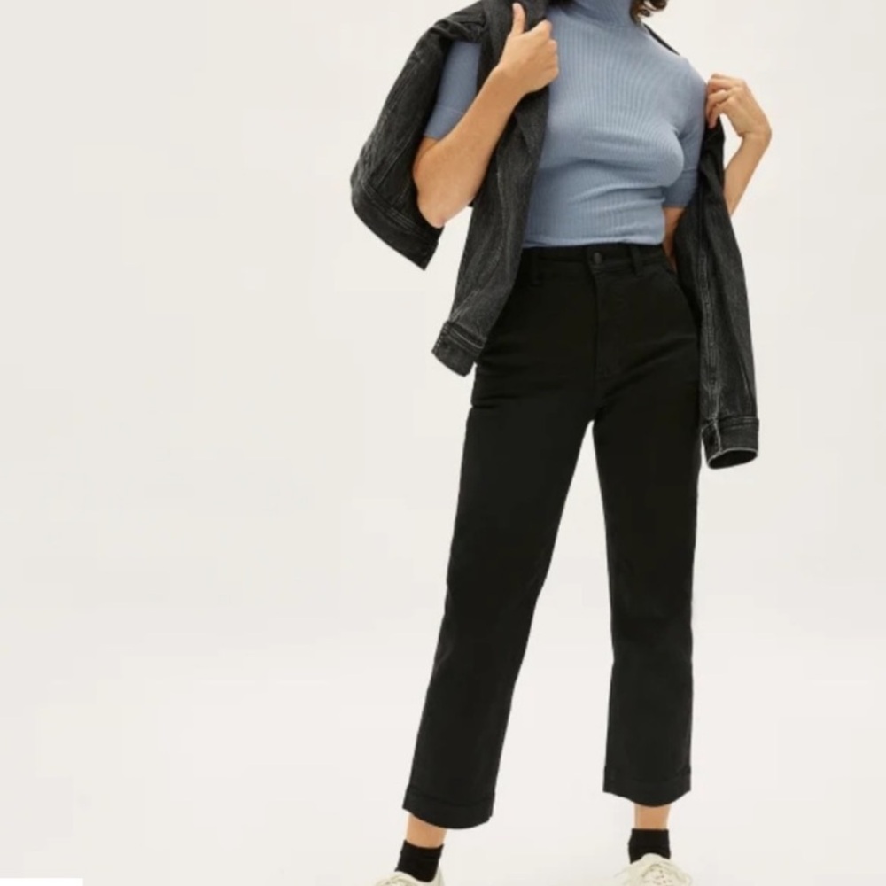 Everlane High Rise Cropped Pants 00